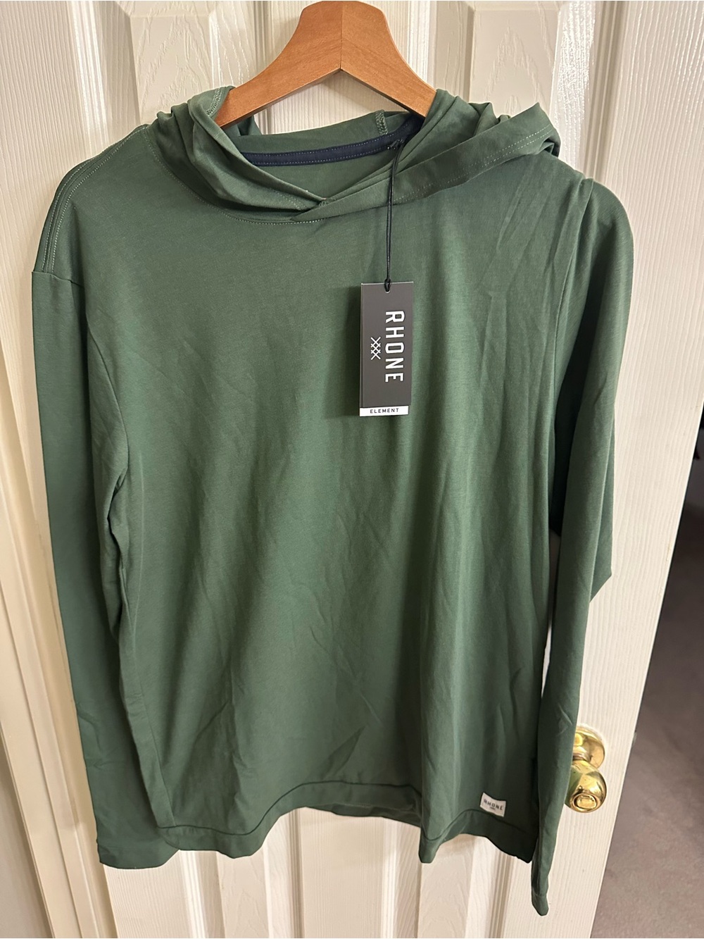 RHONE Men's Crewneck Hoodie - Olive Green